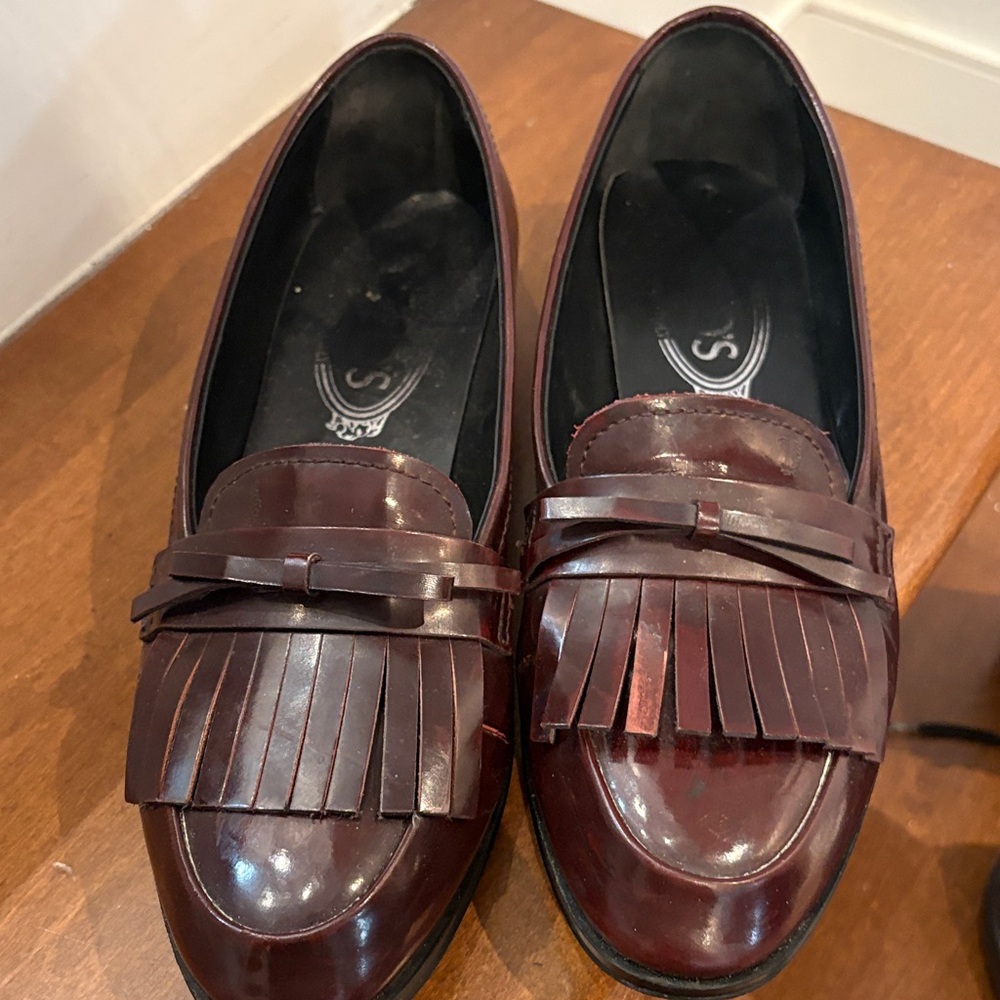 Tod's Dark Red Loafers
